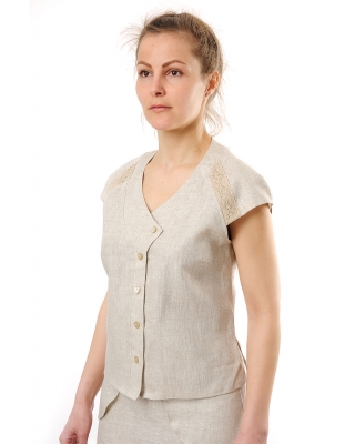 Блузка женская из льна #016