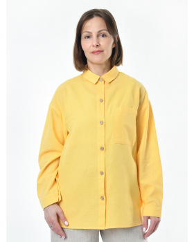 Блузка женская из льна #046, цвет желтый