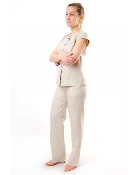 Брюки льняные женские #004