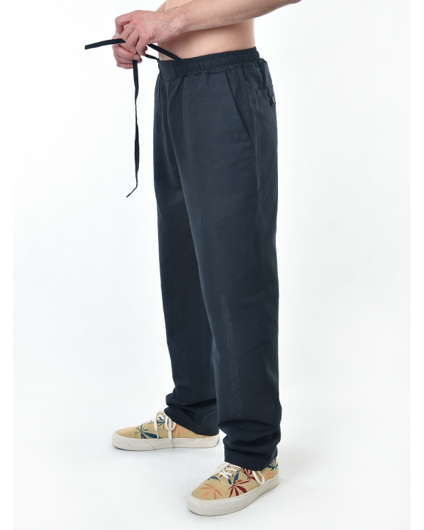 Брюки льняные мужские спортивные