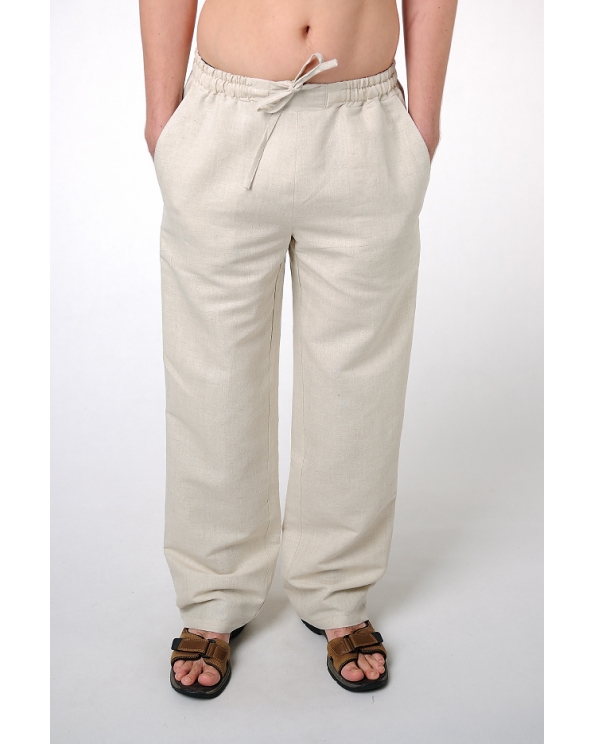 Брюки льняные мужские спортивные