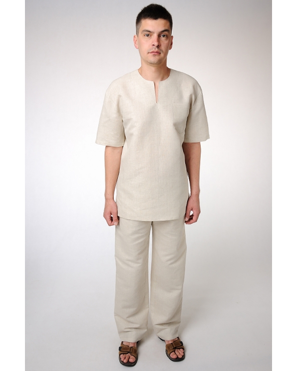 Брюки льняные мужские спортивные