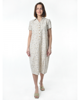 Платье льняное женское #115, "ромашки"