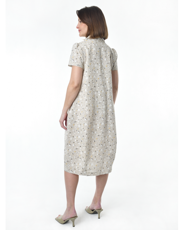 Платье льняное женское #115, "ромашки"