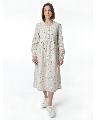 Платье льняное женское #117, "ромашки"