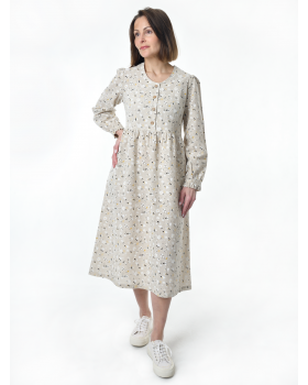 Платье льняное женское #117, "ромашки"