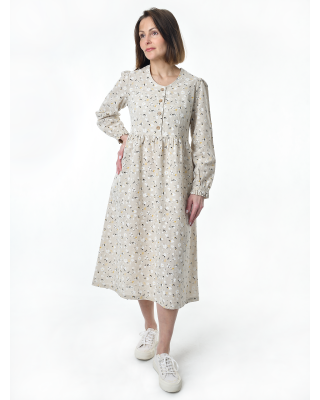 Платье льняное женское #117, "ромашки"
