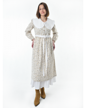 Платье льняное женское #117, "ромашки", комплект