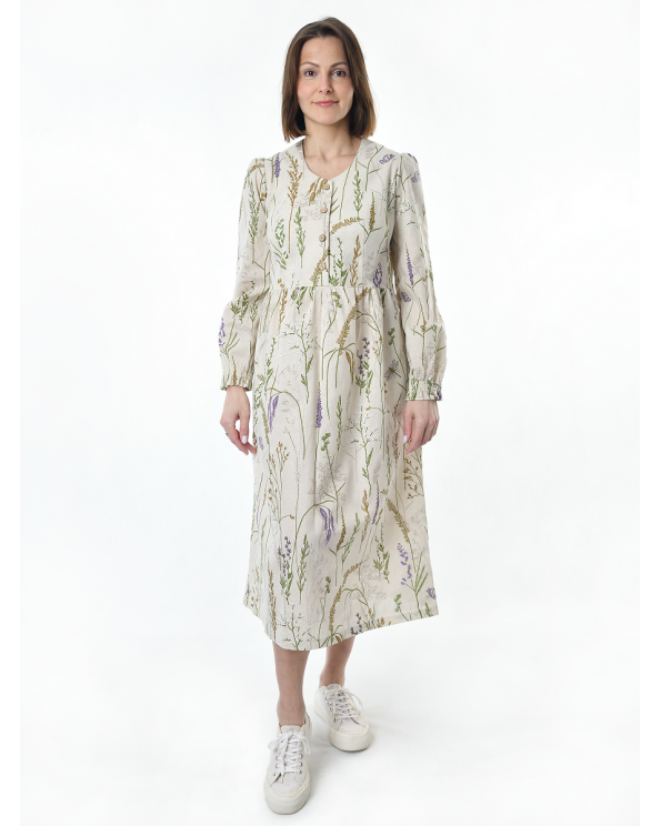 Платье льняное женское #117, "шалфей"