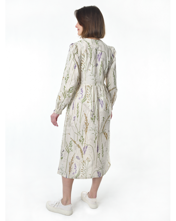 Платье льняное женское #117, "шалфей"