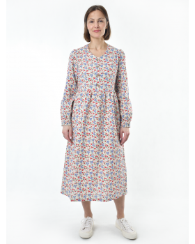 Платье льняное женское #117, "васильки"