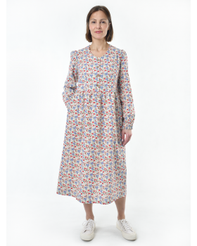 Платье льняное женское #117, "васильки"