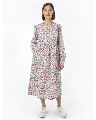 Платье льняное женское #117, "васильки"