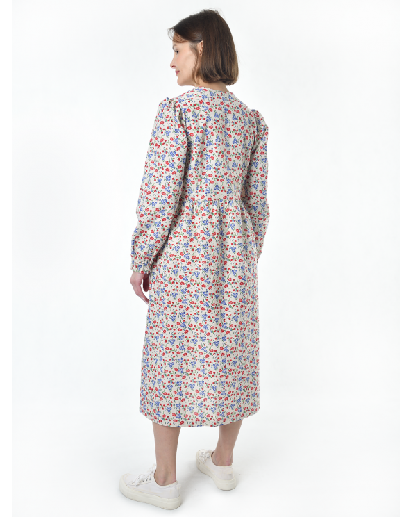 Платье льняное женское #117, "васильки"