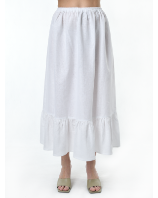 Подъюбник льняной белый