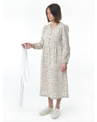 Пояс льняной белый