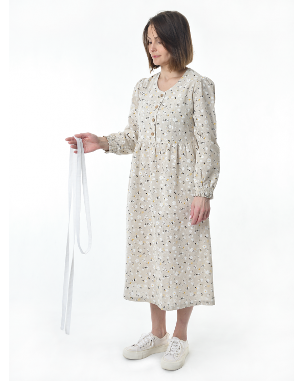 Пояс льняной белый