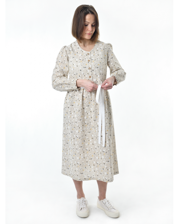 Пояс льняной белый