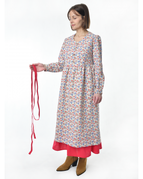 Пояс льняной красный