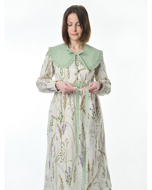 Пояс льняной светло-фисташковый