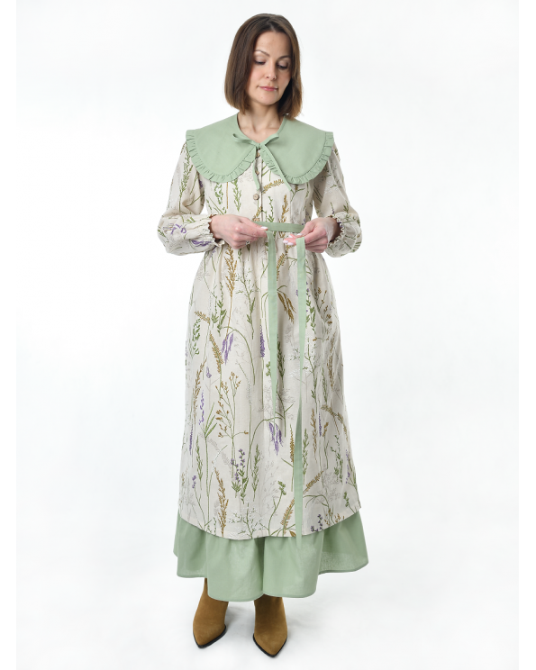 Пояс льняной светло-фисташковый