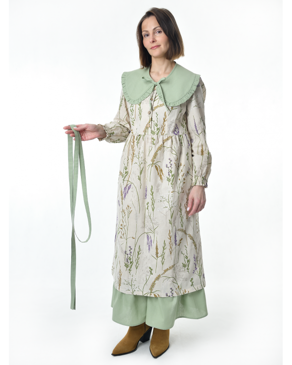 Пояс льняной светло-фисташковый