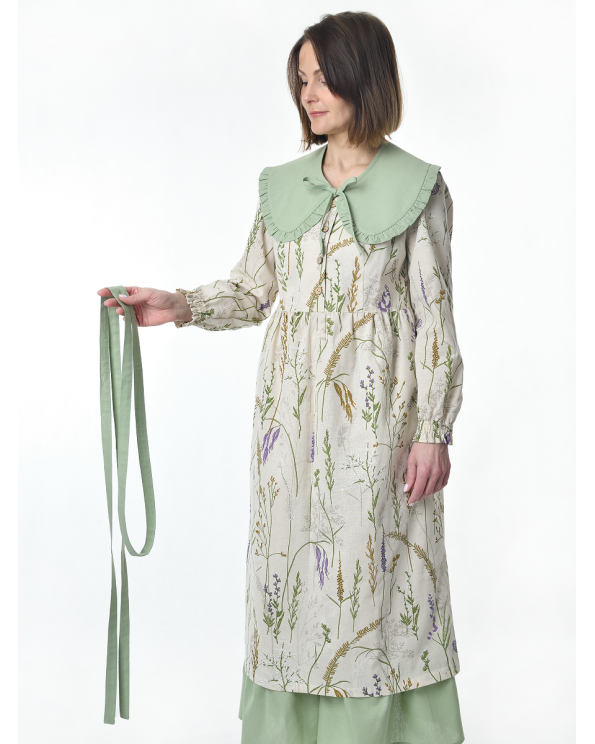 Пояс льняной светло-фисташковый