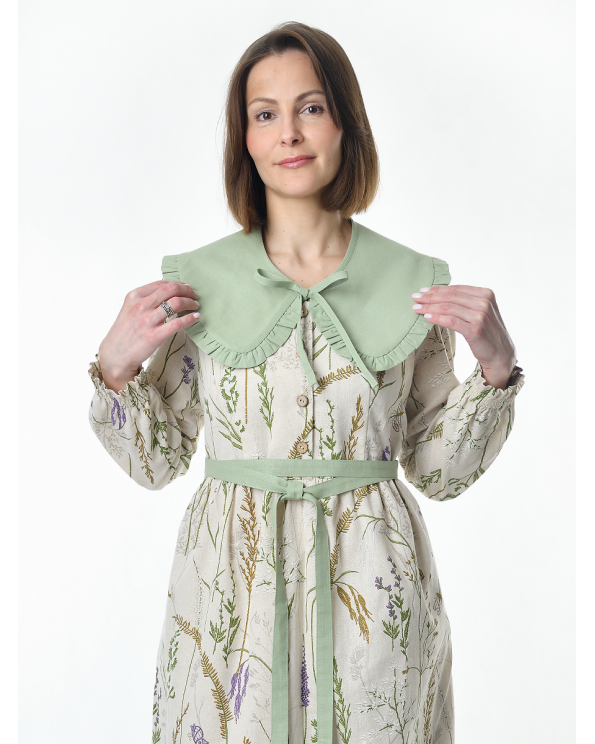 Воротник накладной, светло-фисташковый