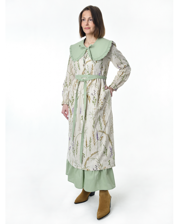 Воротник накладной, светло-фисташковый