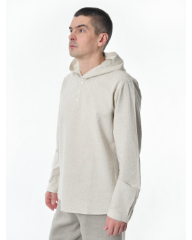 Рубашка льняная мужская #17-10