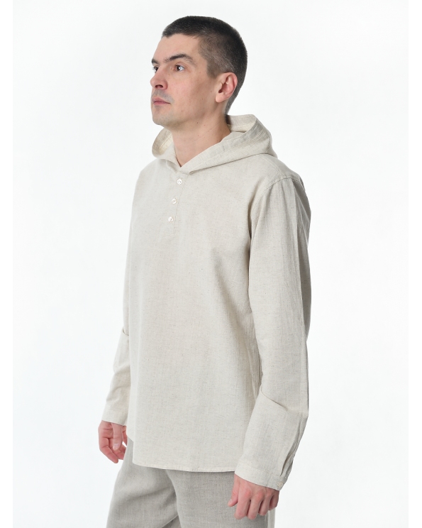 Рубашка льняная мужская #17-10