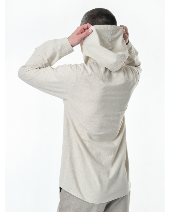 Рубашка льняная мужская #17-10