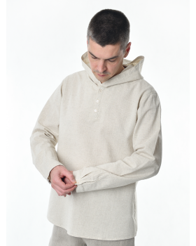 Рубашка льняная мужская #17-10