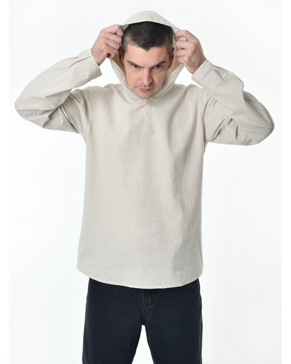 Рубашка льняная мужская #17-10