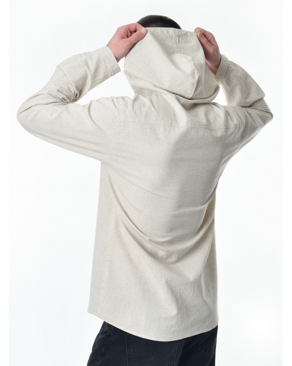 Рубашка льняная мужская #17-10