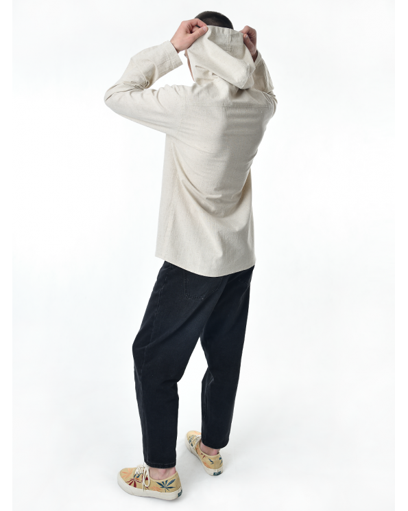 Рубашка льняная мужская #17-10