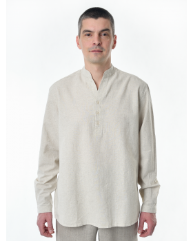 Рубашка льняная мужская #17-12