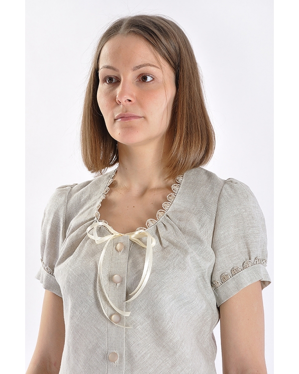 Блузка женская из льна #006